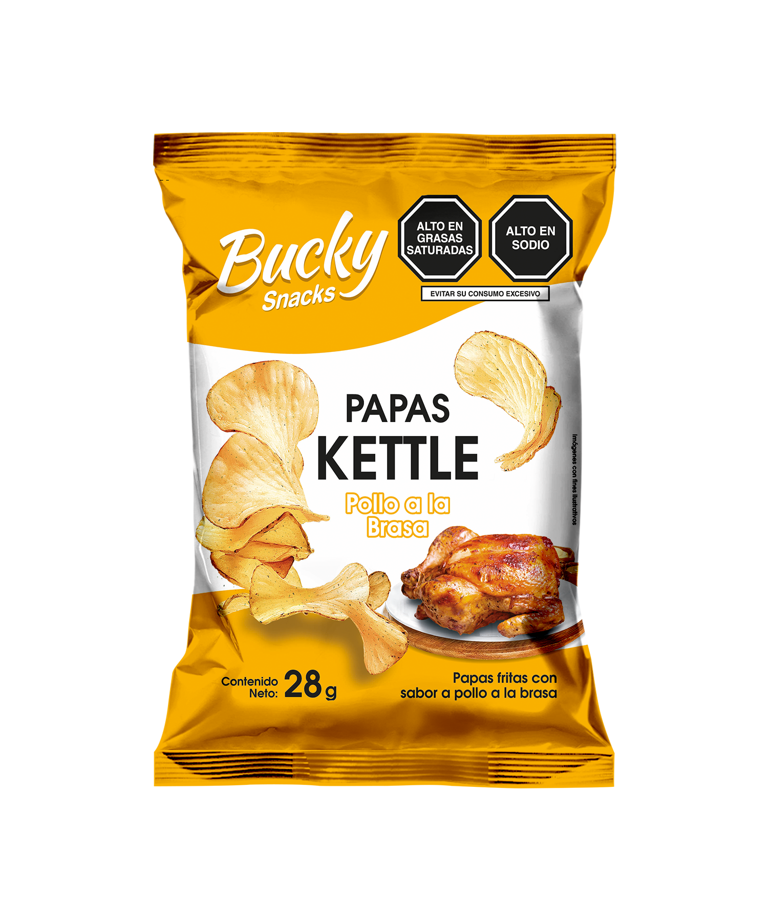 PAPAS KETTLE POLLO A LA BRASA 28g
